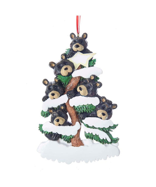 Bear Family on Tree Ornament - Family of 6