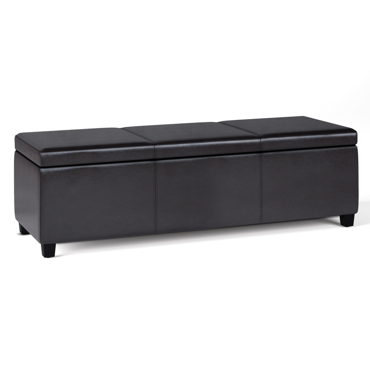 Avalon 54 Inch Wide Extra Large Storage Ottoman Bench in Tanners