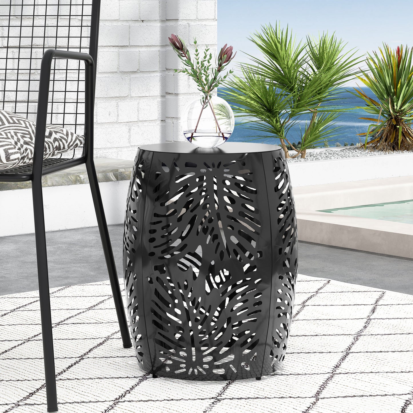 Metal End Table - Large