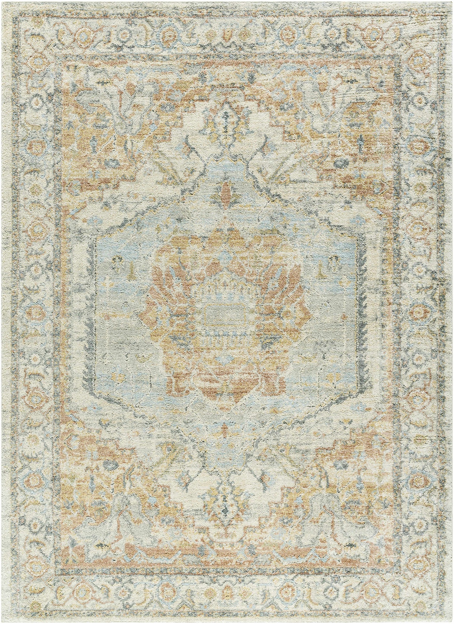 Vaeda Blue & Beige Thick Luxe Rug