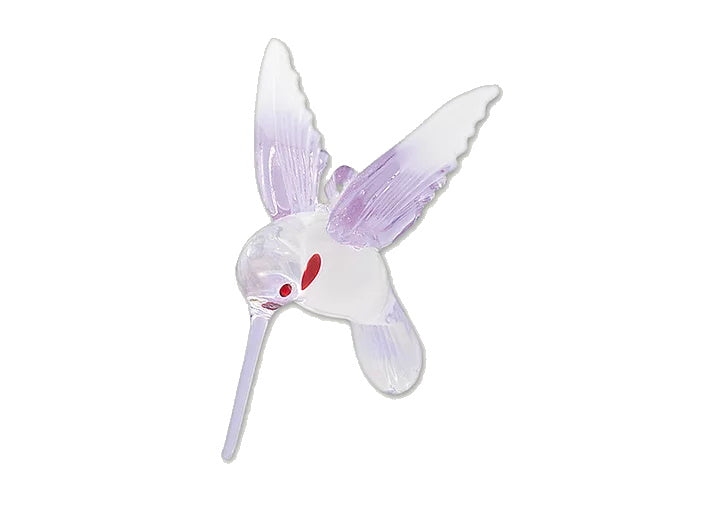 Egyptian Glass Hummingbird Ornament - Purple