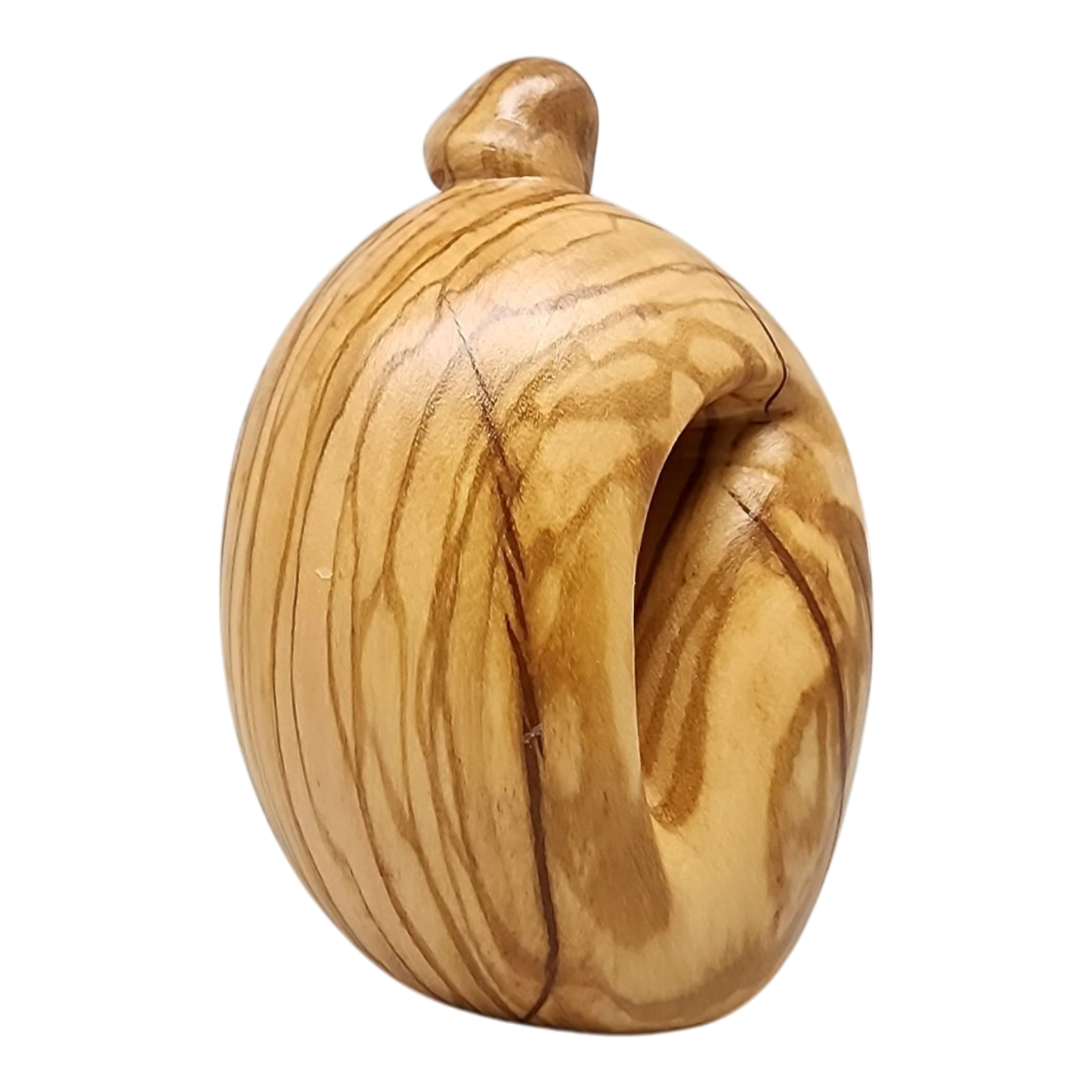 Modern Style Holy Family Carved Nativity - Olive Wood - 4 Inch