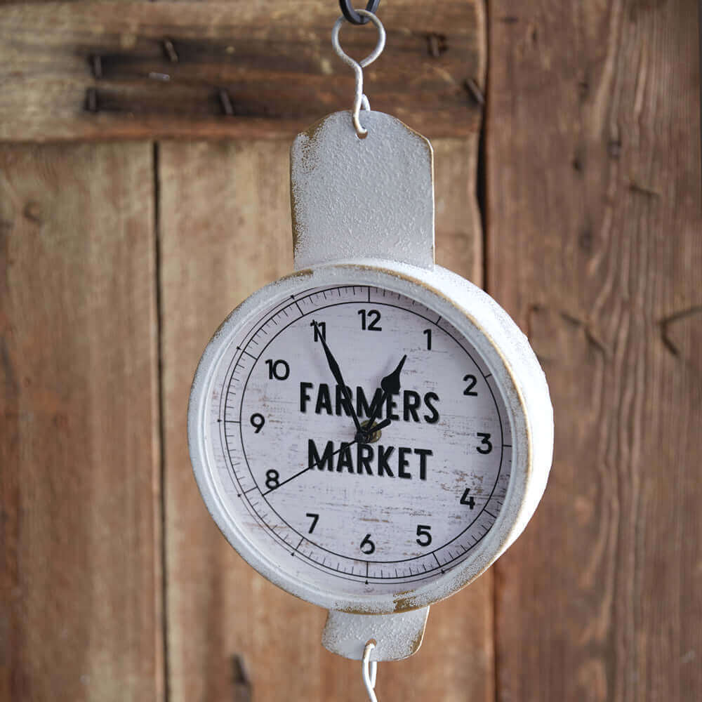 Vintage Farmers Market Produce Scale Clock