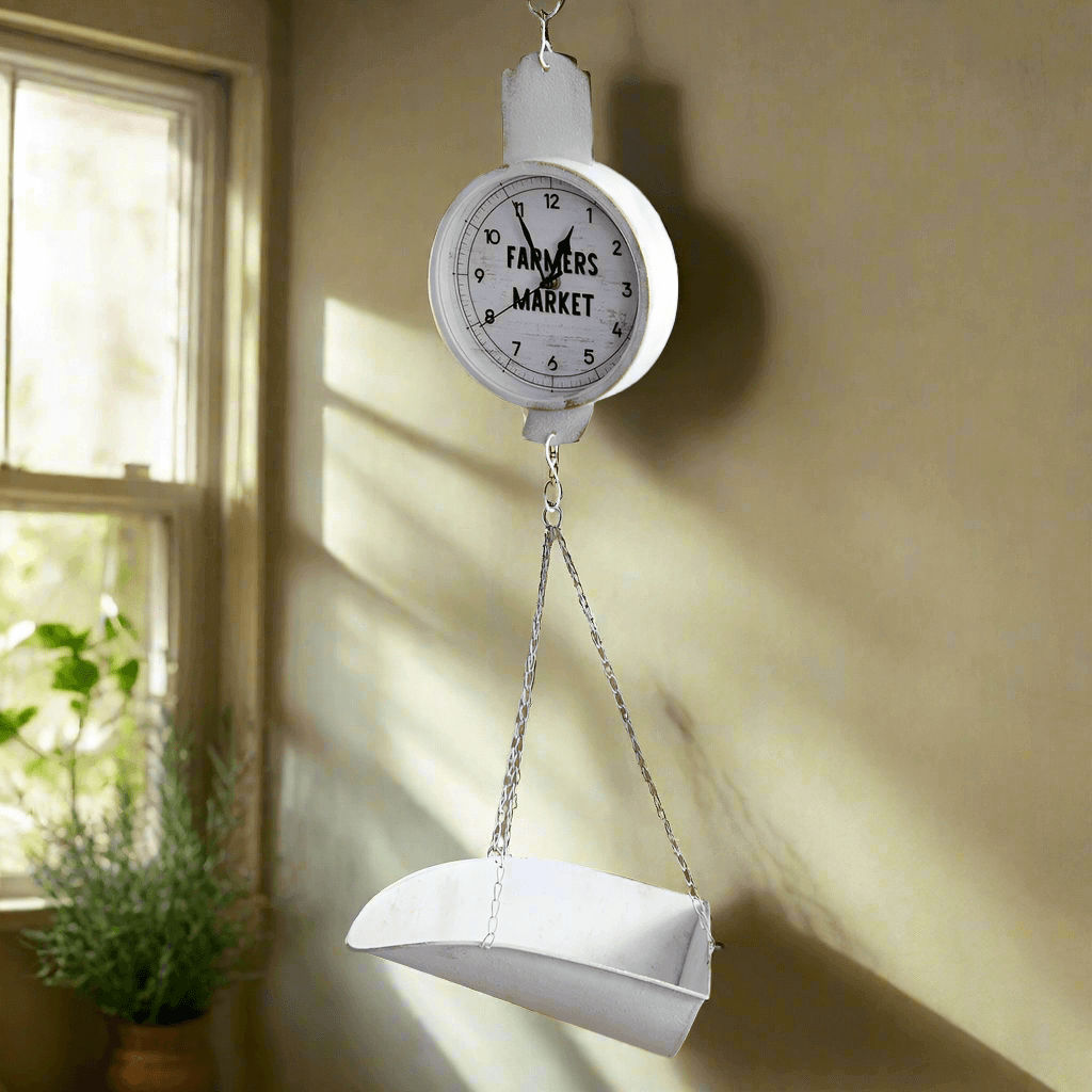 Vintage Farmers Market Produce Scale Clock