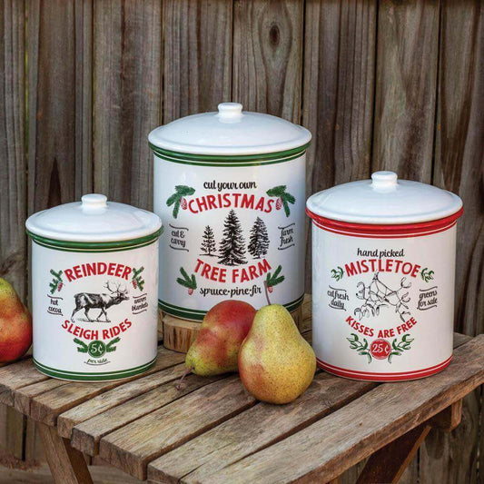 Vintage Holiday Storage Containers (Set of 3)