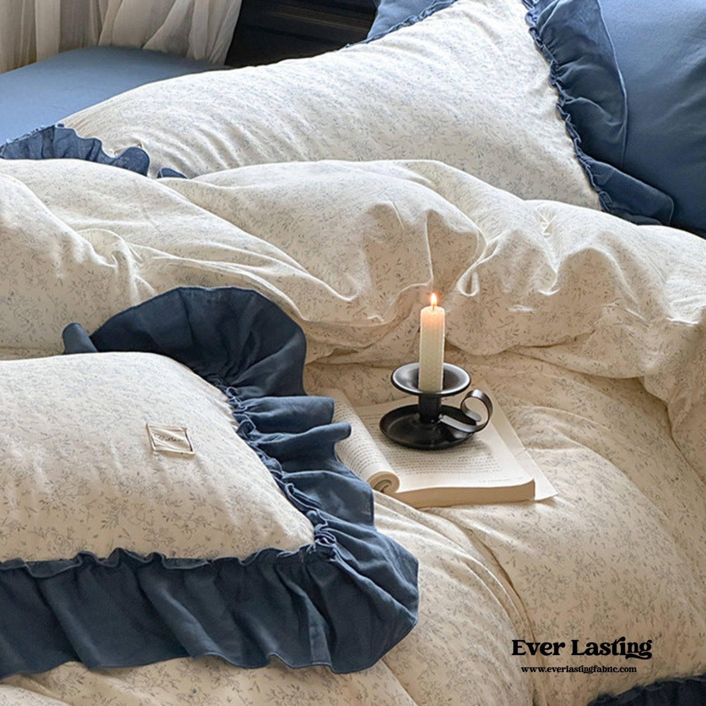 Vivienne Floral Double Gauze Bedding Set / Maroon Red