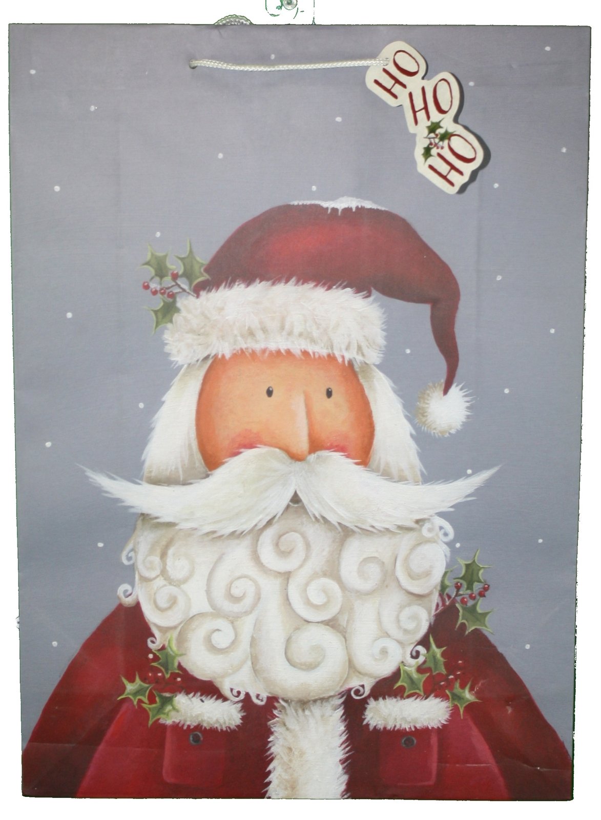 Paper Images Jumbo Gift Bag With Gift Tag - Santa