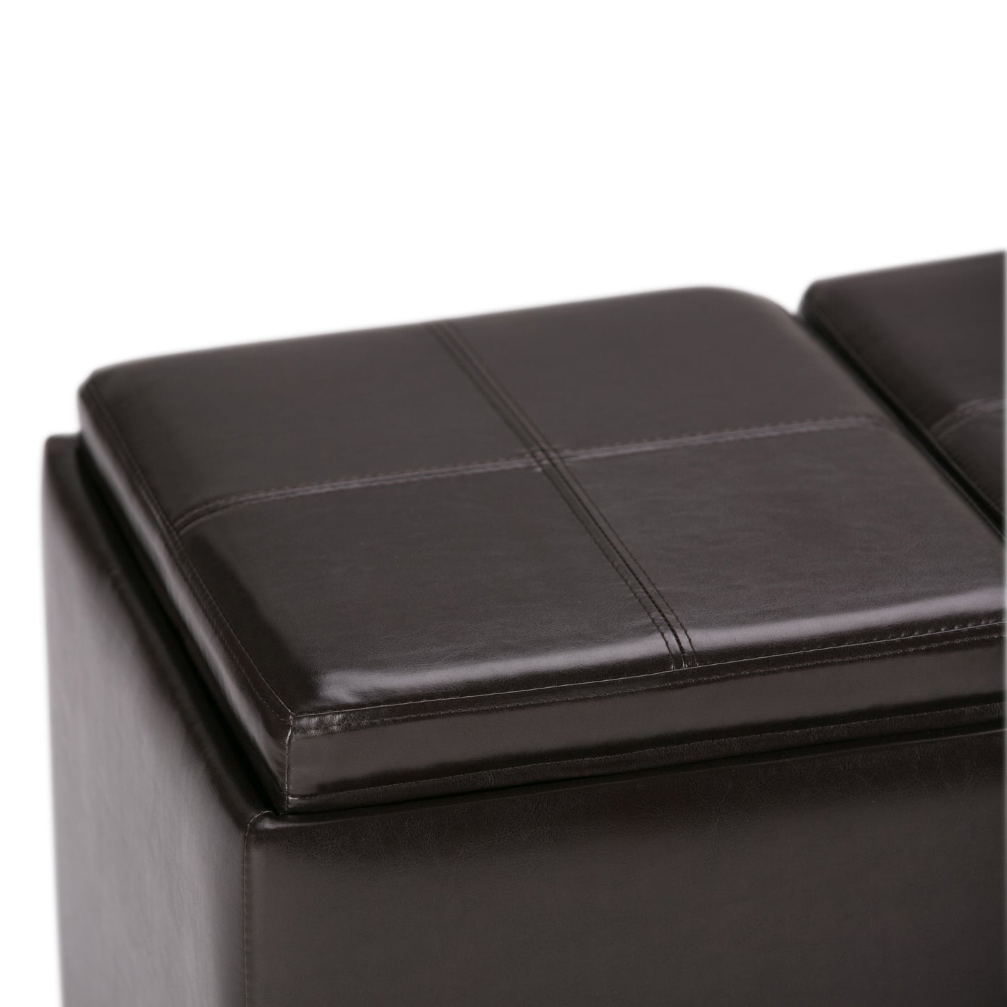 Avalon 42 Inch Wide Storage Ottoman in Tanners