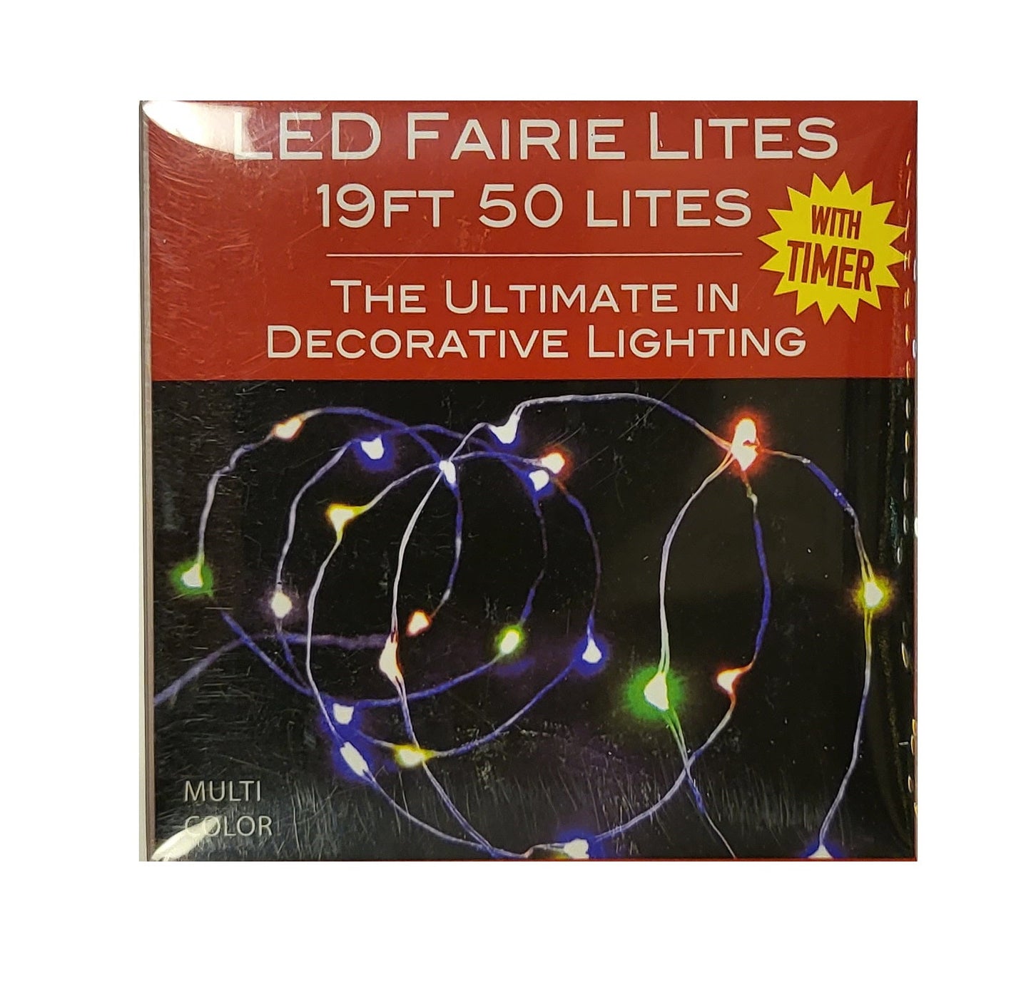 50-Light Battery-Operated LED Fairie Light Set - Multicolor