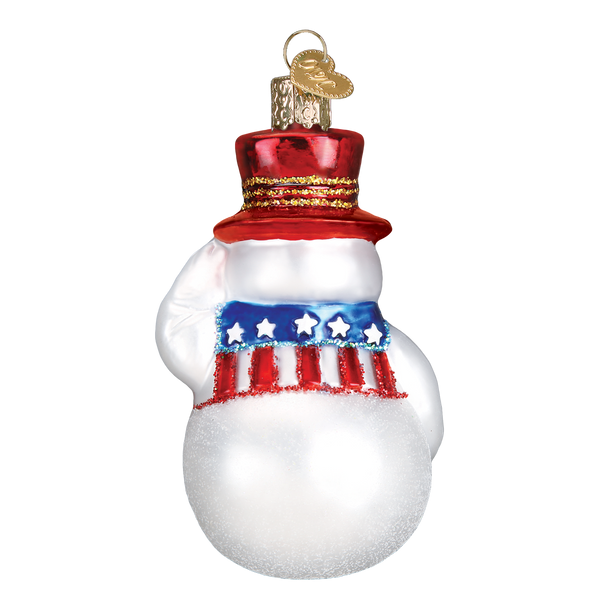 Patriotic Snowman Ornament
