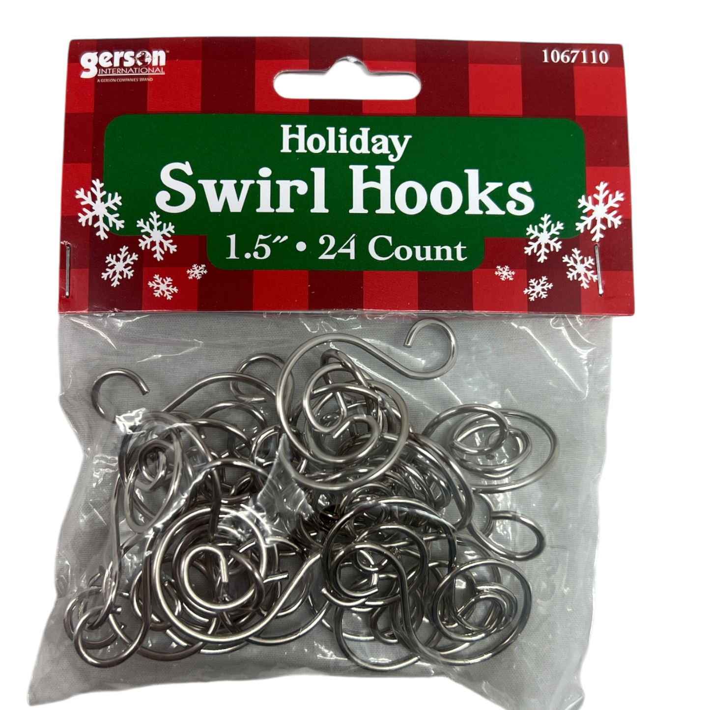 Silver Swirl Ornament Hooks