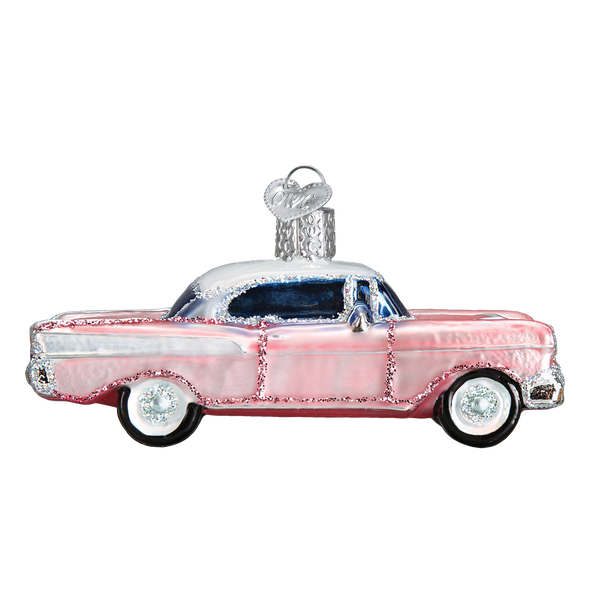 Classic Car Glass Ornament