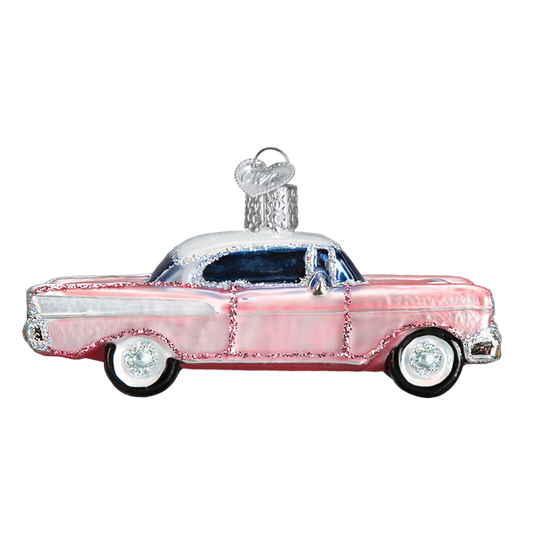 Classic Car Glass Ornament