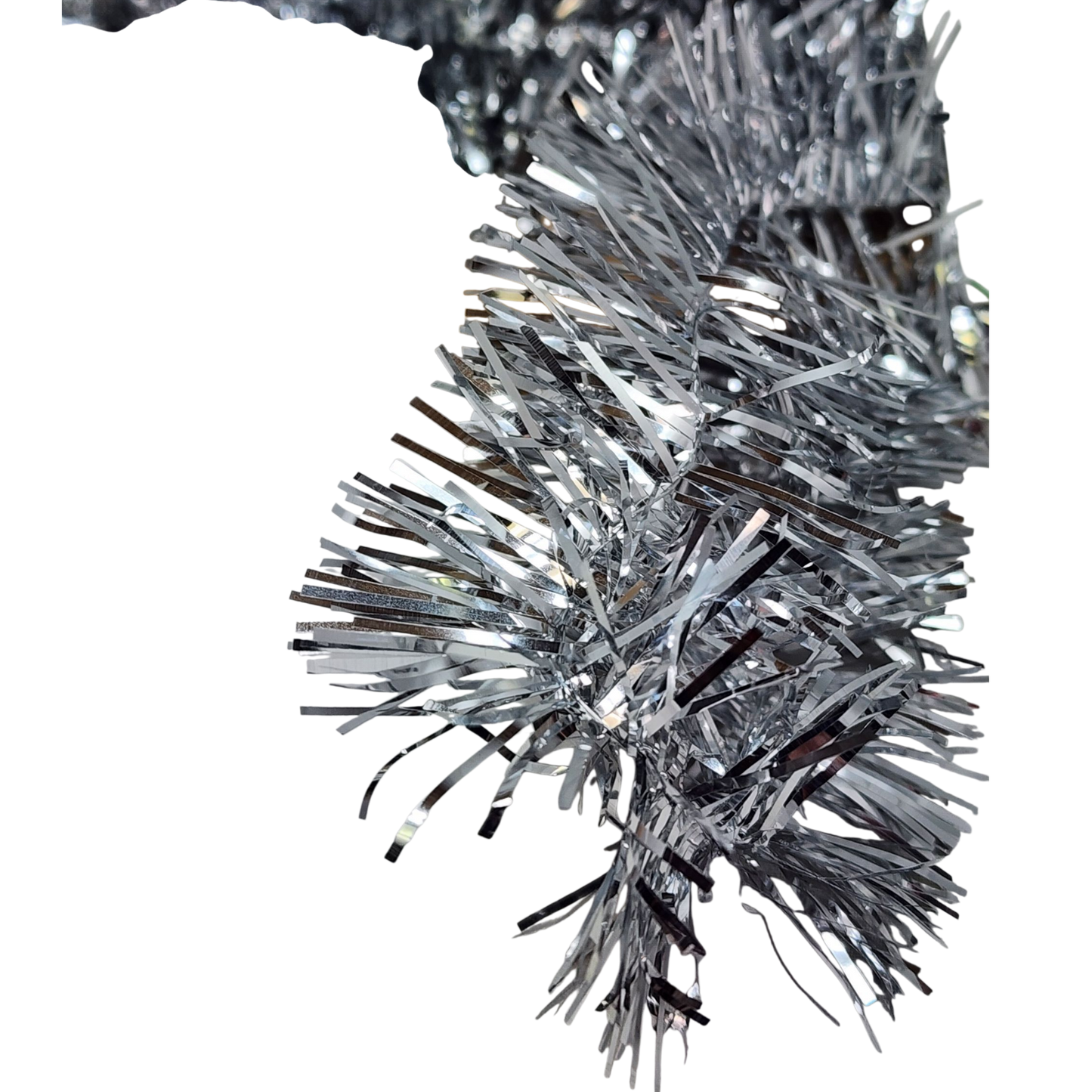 40 Feet Metallic Tinsel Garland - Silver