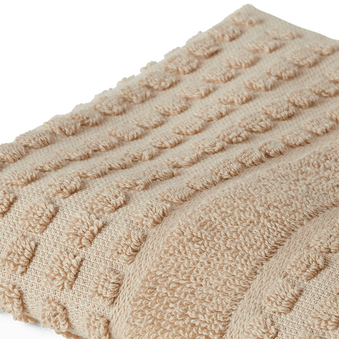 JUNA Check Washcloth, Sand