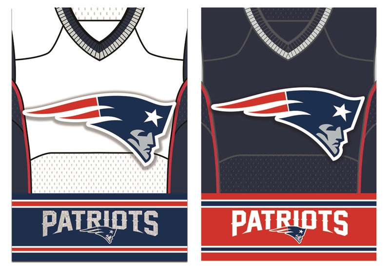 Double Sided Suede and Foil Jersey, New England Patriots Flag