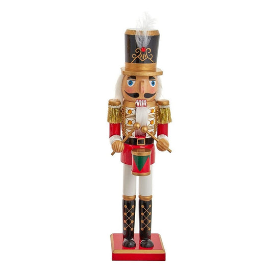 Classic Red/White/Gold Nutcracker - 15 Inch - Drum