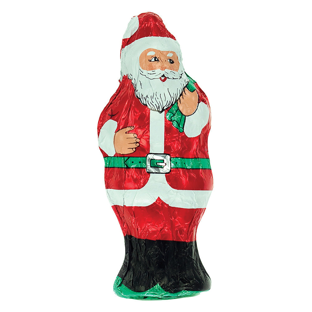 Hollow Foil Wrapped Santa - 5.25 oz