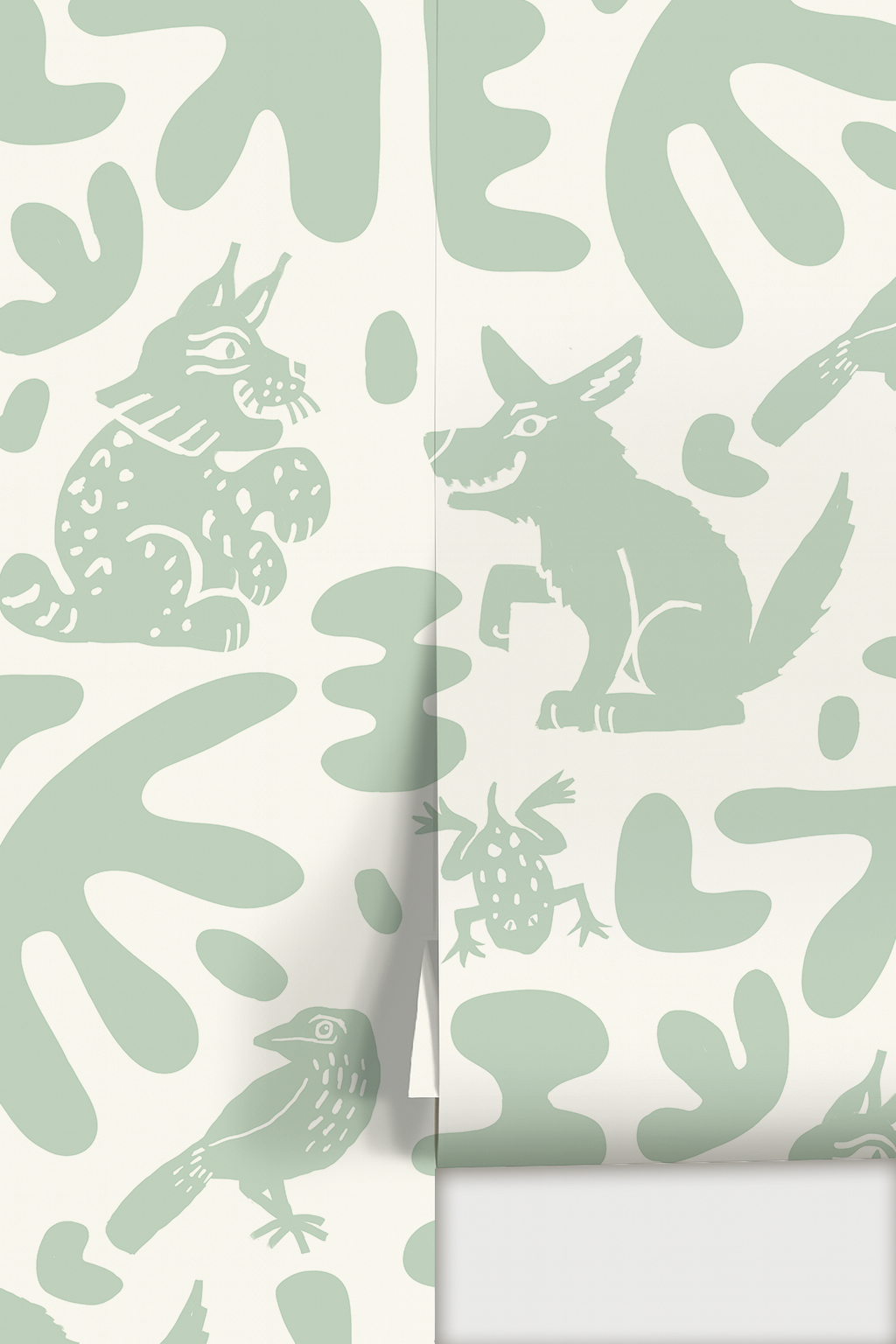 Abstract Animales Wallpaper, mint