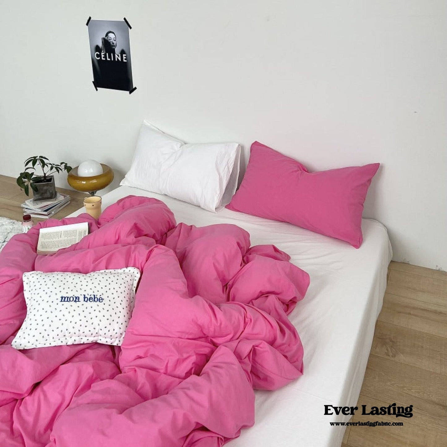 Washed Cotton Bedding Set / White Mixed