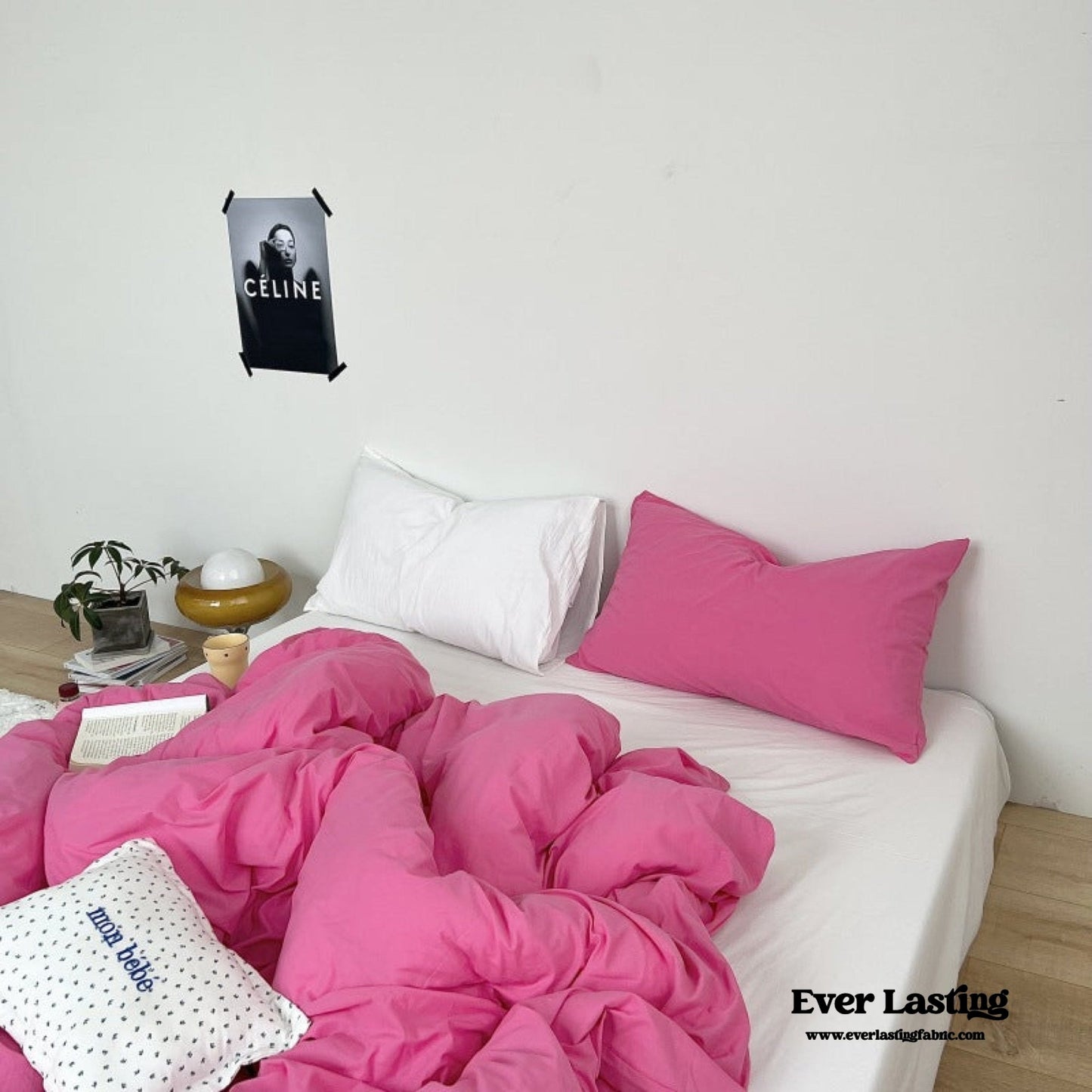 Washed Cotton Bedding Set / White Mixed