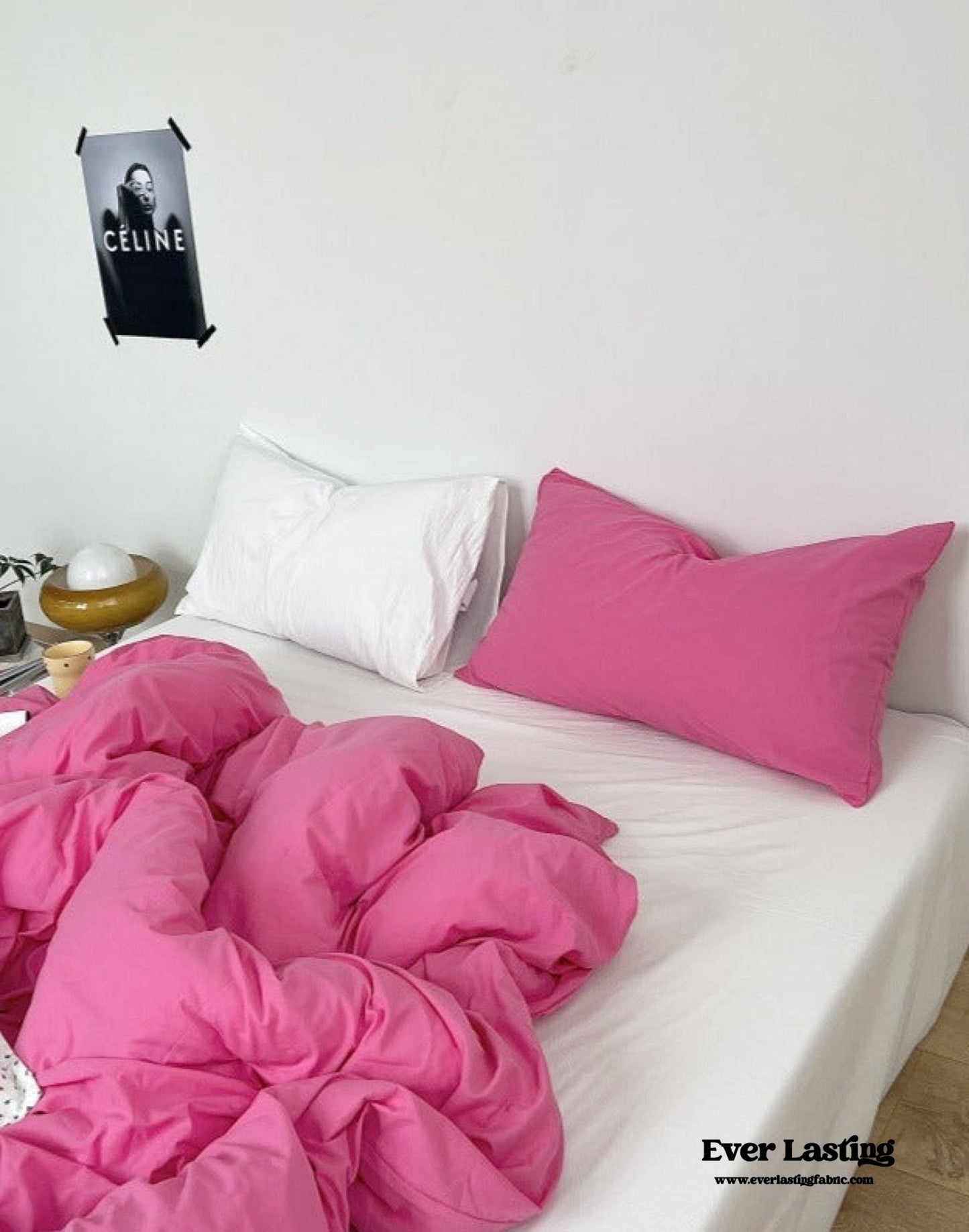 Washed Cotton Bedding Set / White Mixed