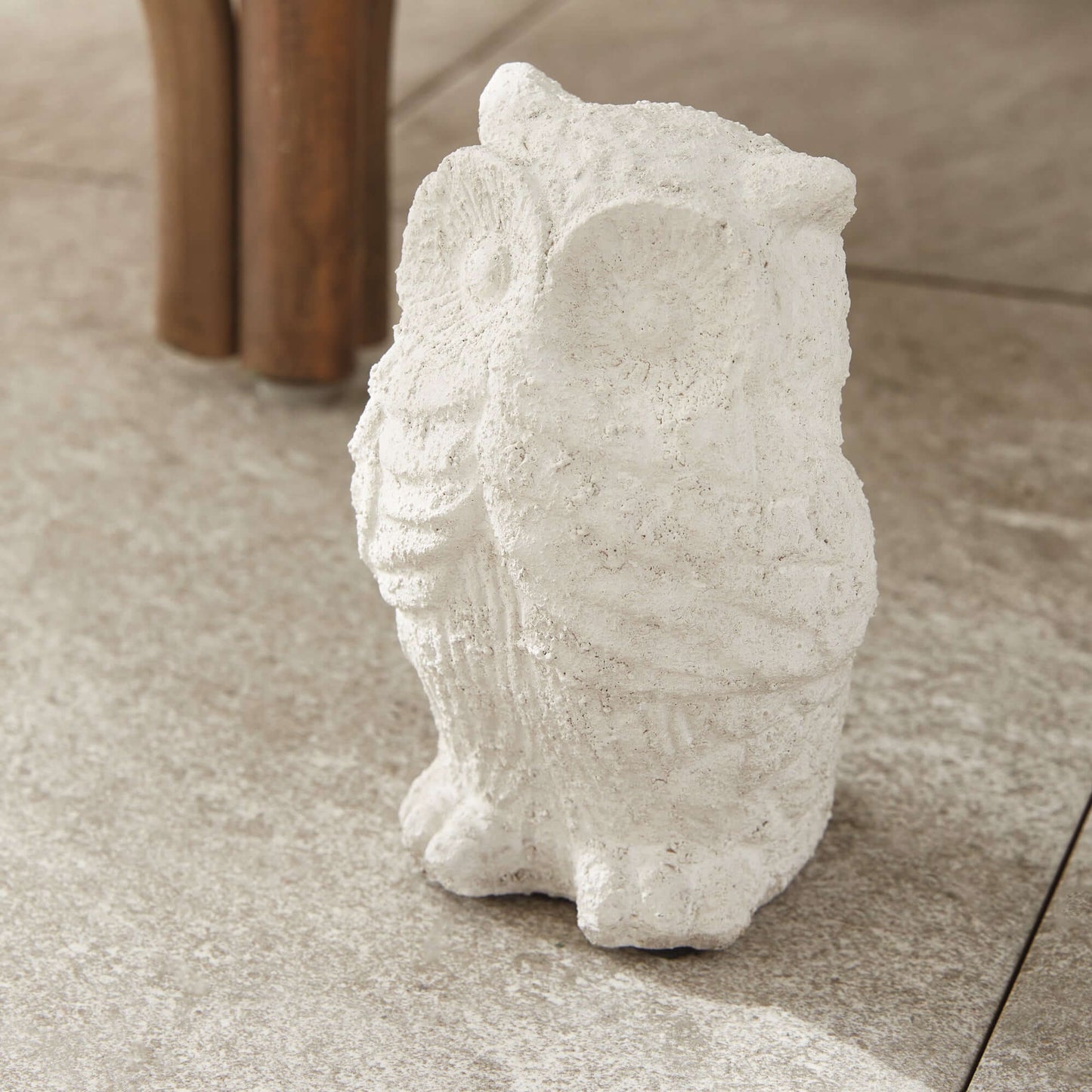 Weathered Terracotta Owl Garden Statue