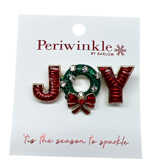 Joyful Wreath Crystal Pin