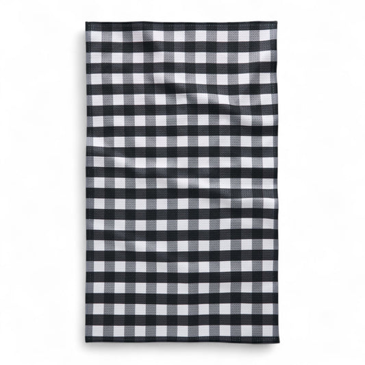 Midnight Flannel Geometry Tea Towel