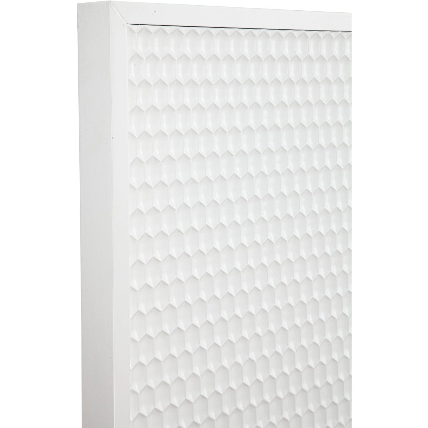 White Pearl Headboard with textured honeycomb design in a clean white finish, perfect for modern bedrooms.
