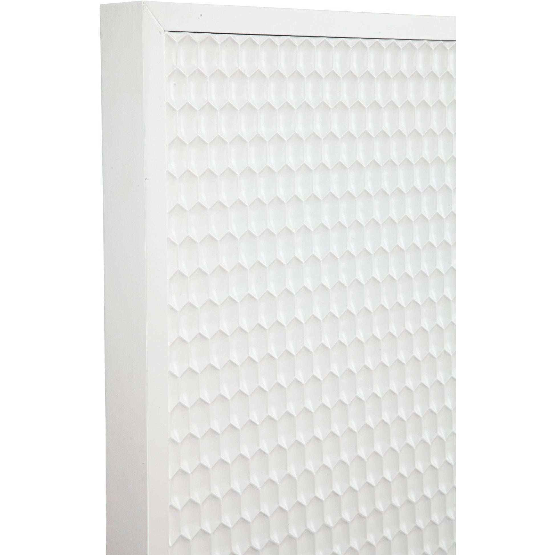 White Pearl Headboard with textured honeycomb design in a clean white finish, perfect for modern bedrooms.