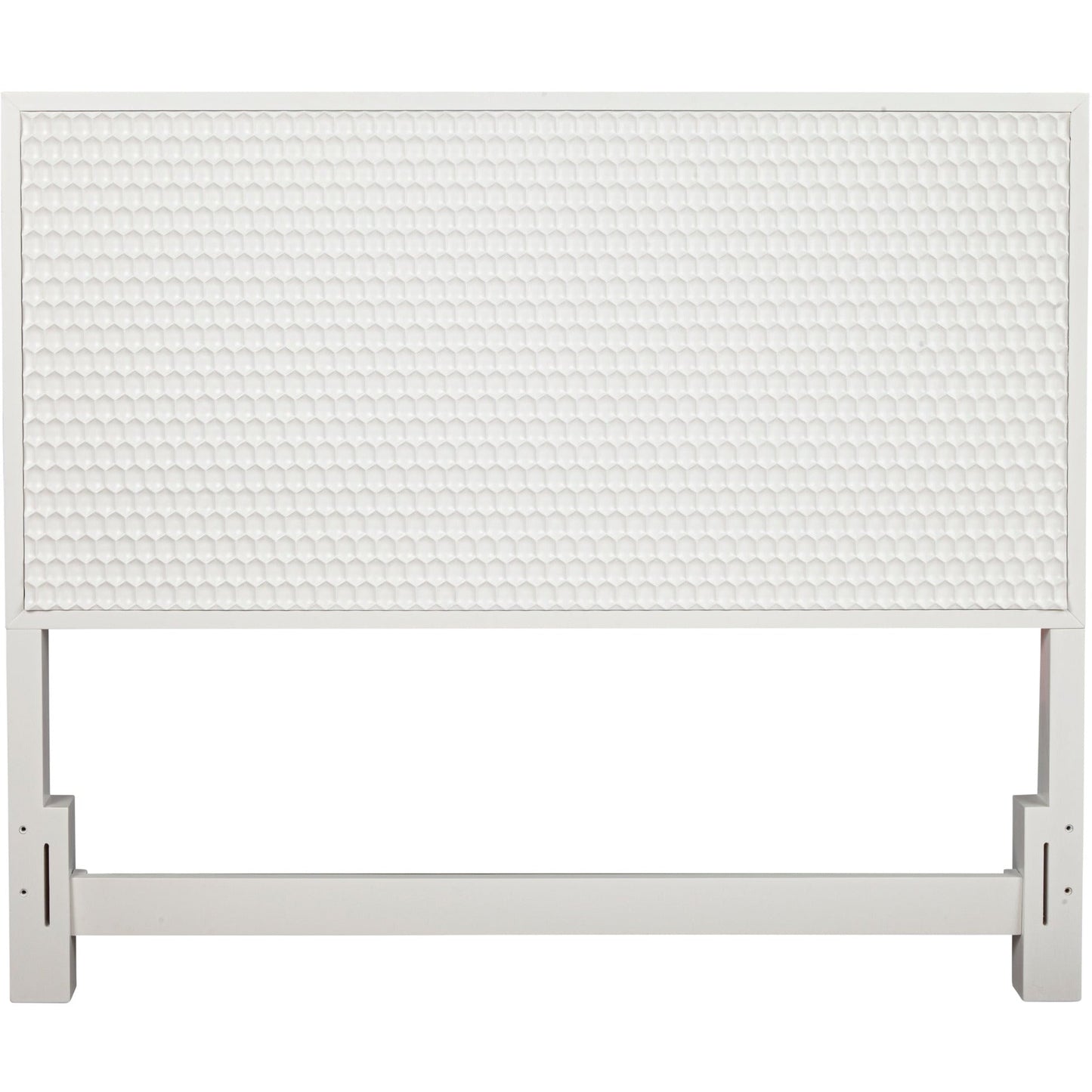 White Pearl Headboard featuring a textured design and a white finish, perfect for modern bedroom decor.