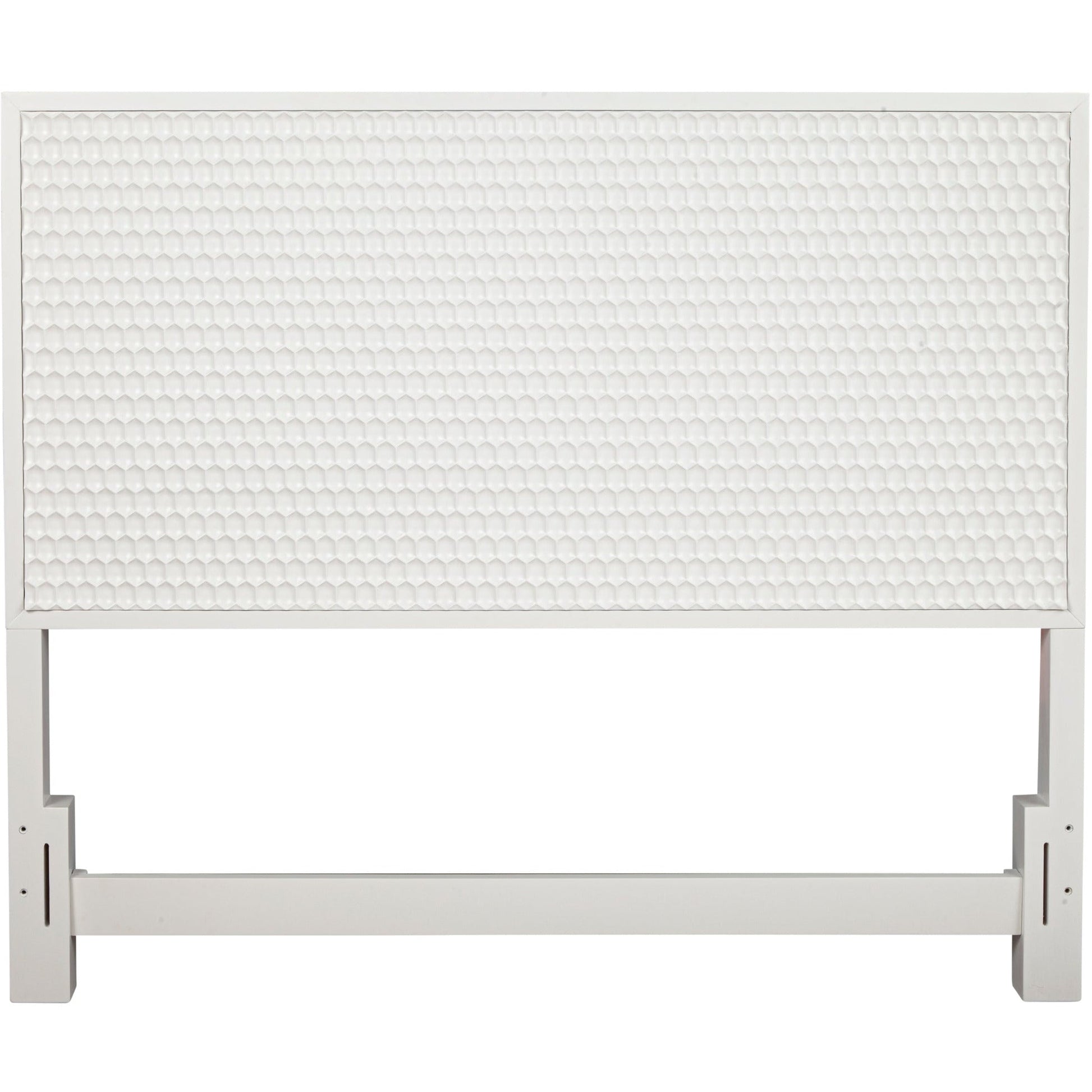 White Pearl Headboard featuring a textured design and a white finish, perfect for modern bedroom decor.