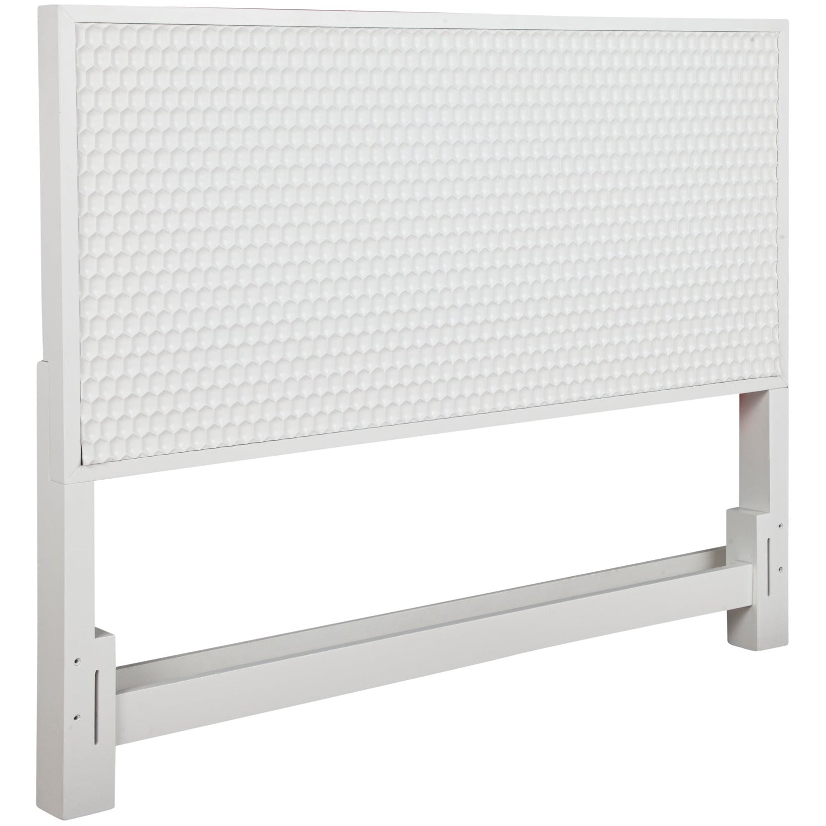 White Pearl Headboard featuring textured design and clean lines in a white finish, perfect for contemporary decor.
