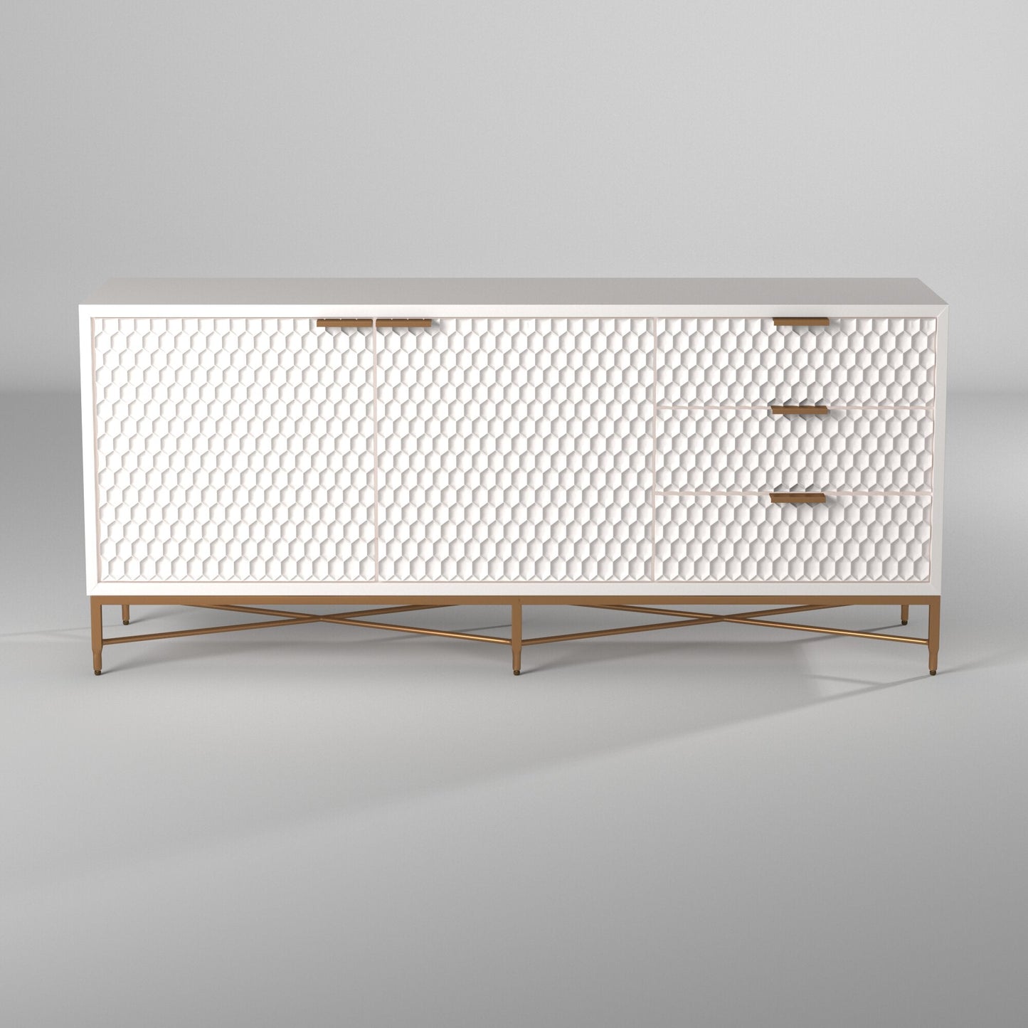 White Pearl TV Console