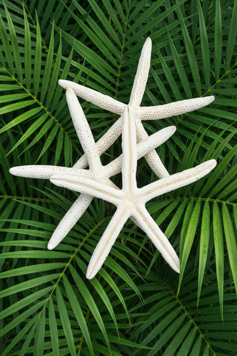 White Pencil Finger Starfish 6-8", 8-10"