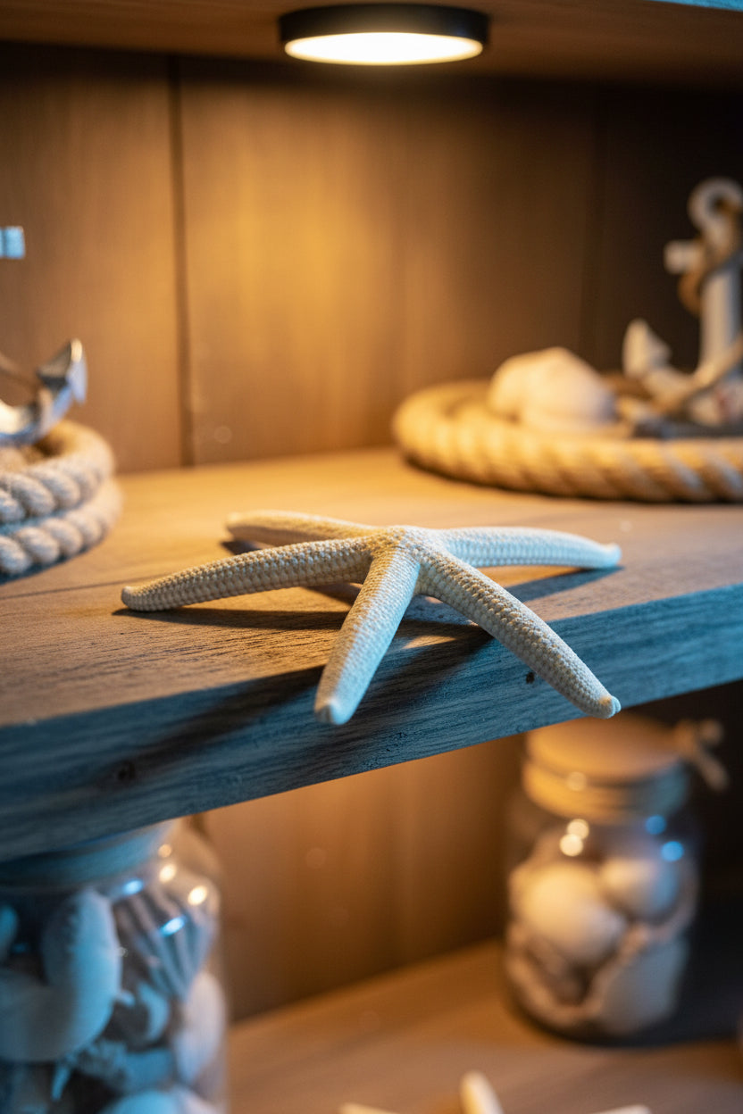 White Pencil Finger Starfish 6-8", 8-10"