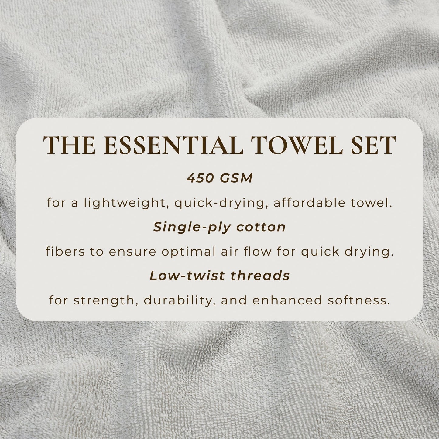 Cotton Terry Bath Towel Set - Cooper Collection