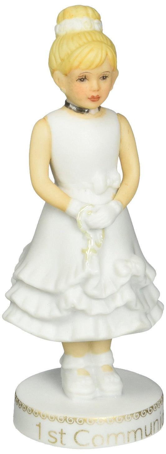 Growing Up Girls Figurine - Blonde First Communion
