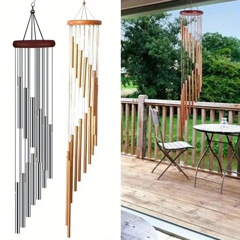 Wind Chimes - Golden Metal Aluminum