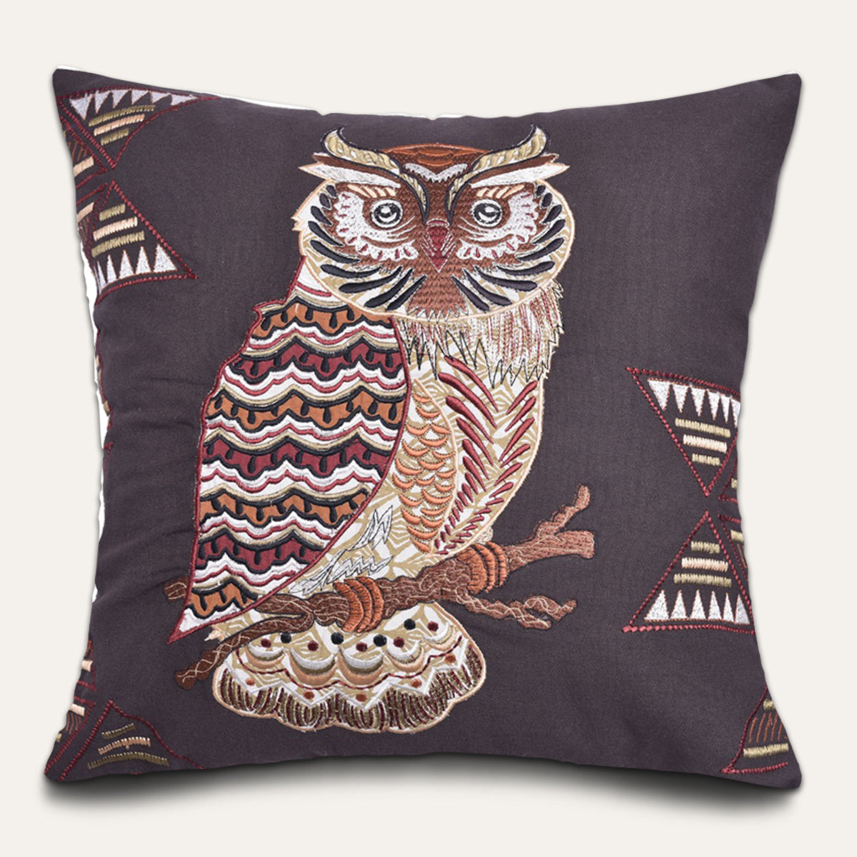 Owl Throw Pillow Covers - 18x18 Inch Decorative Polyester Cushion Covers