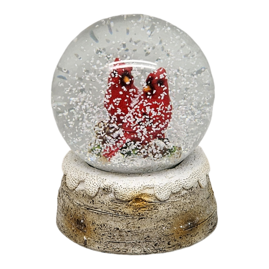 4 Inch Resin Holiday Cardinal Waterglobe - Style 1