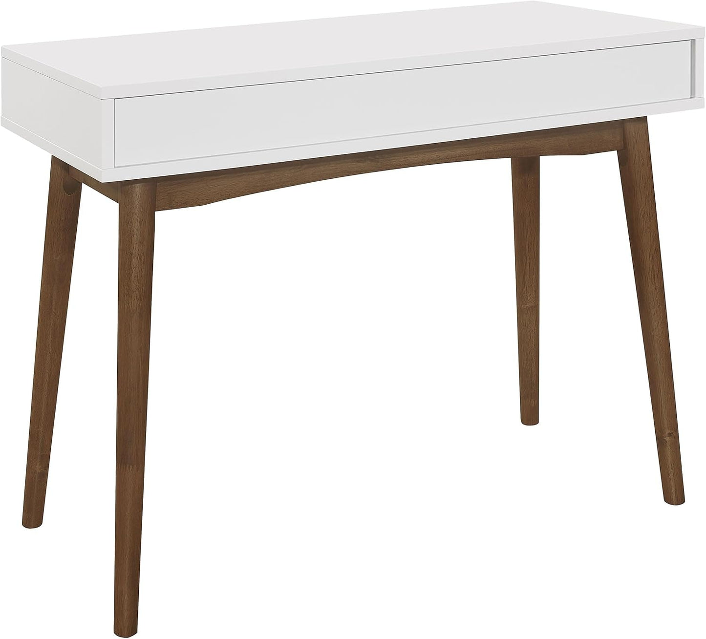 Wood Writing Desk with Drawer Spacious Top and Storage