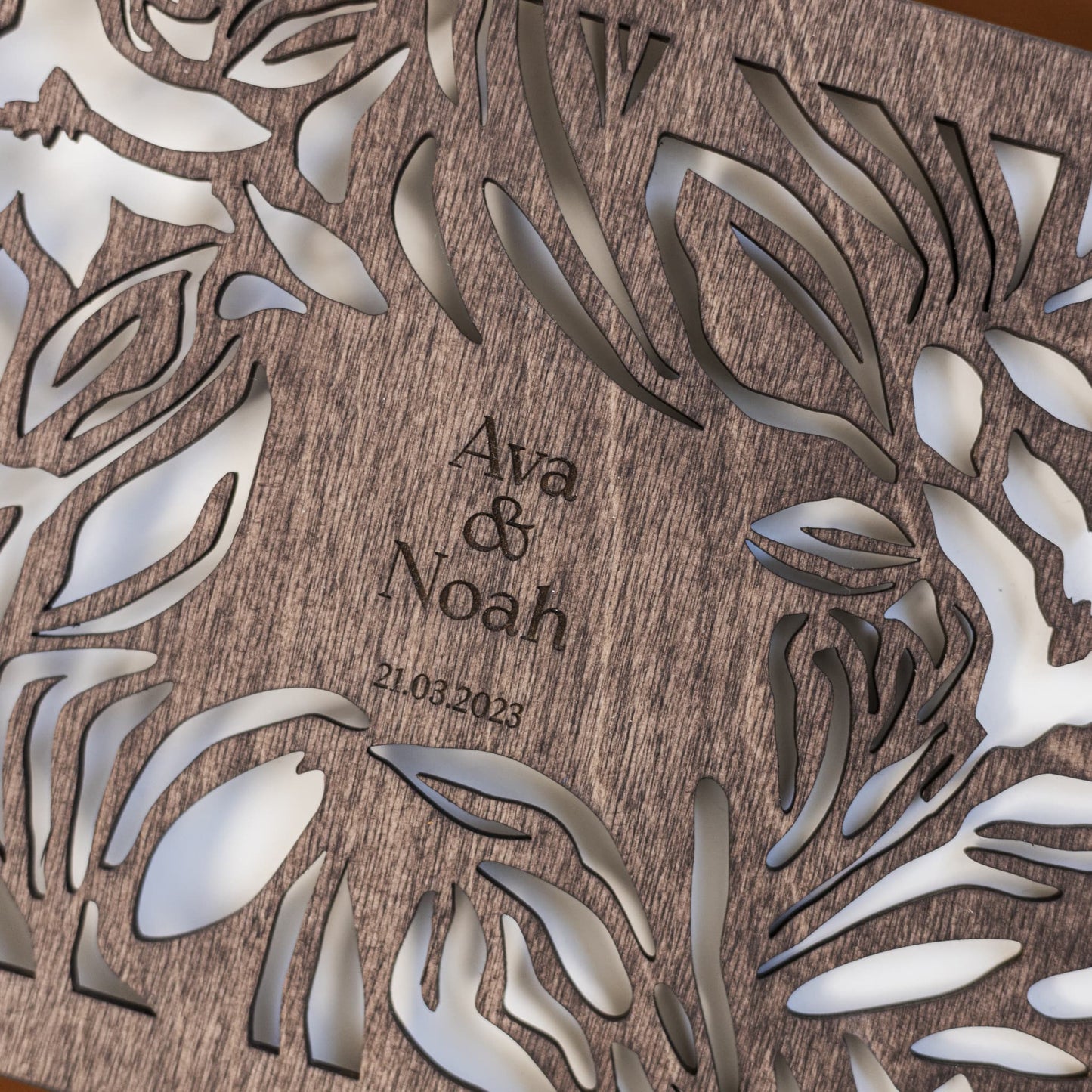 Wooden Photo Album - Wildflower