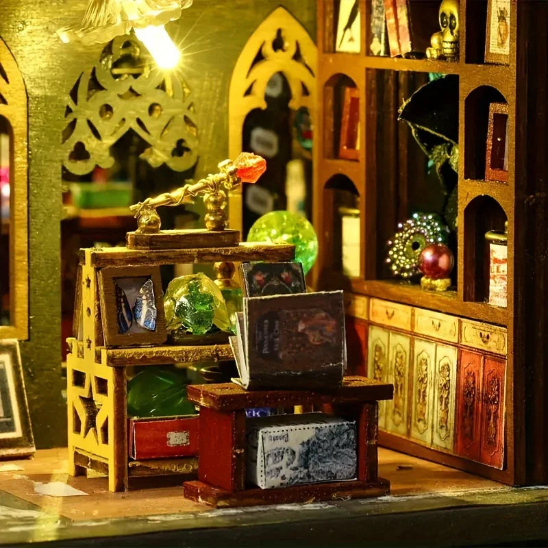 Wooden Dollhouse Forest Hut Design Handmade Multi Layer