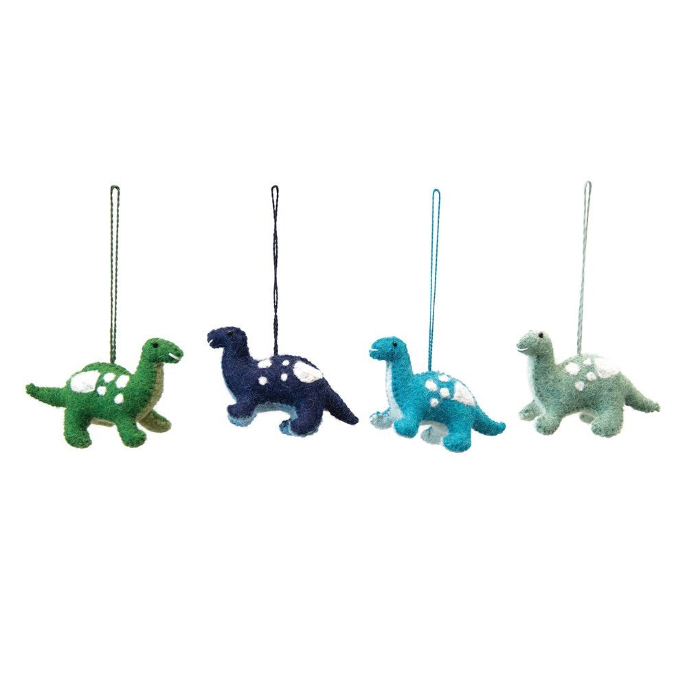 Wool Felt Dinosaur Ornament