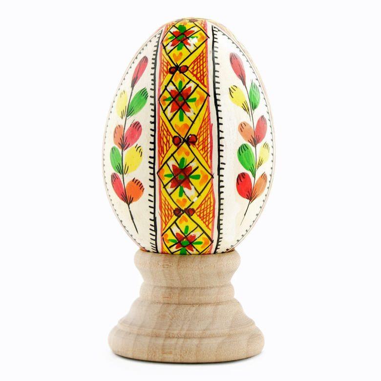 Willow Ukrainian Hand Painted Wooden Easter Egg