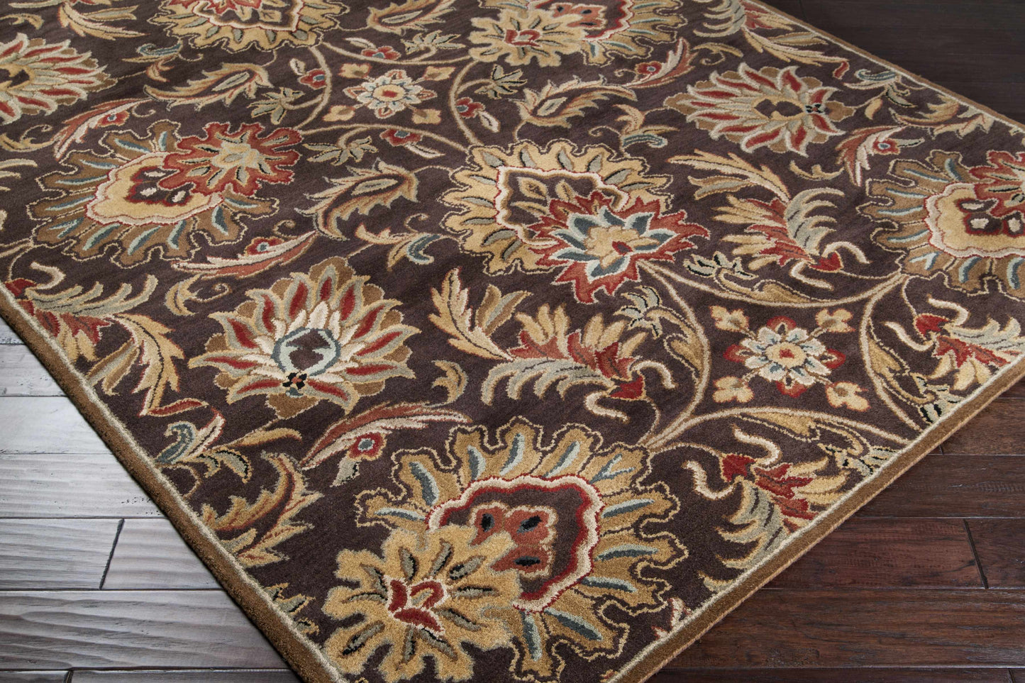 Chesterton 1028 Hand Tufted Brown Wool Rug