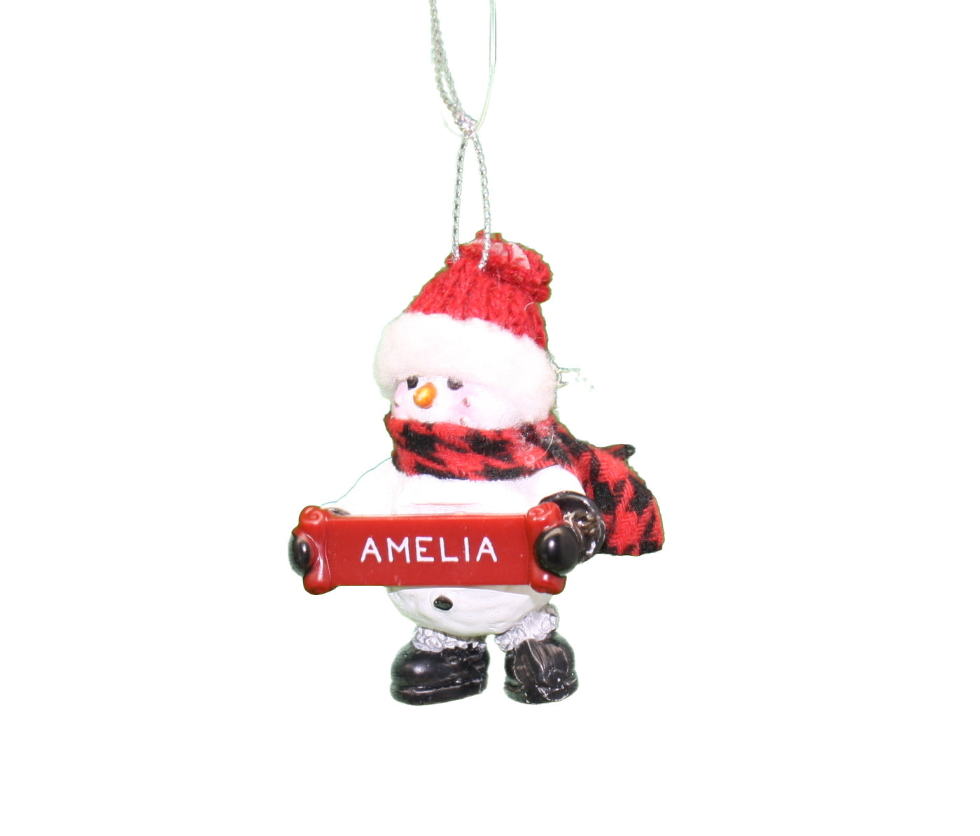 Cozy Snowman Ornament (Letters A - F) -