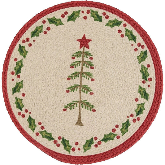 Feather Tree Printed Braided Placemat